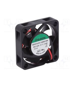EE40101S1-1000U-999 Fan: DC; axial; 12VDC; 40x40x10mm; 13.87m3/h; 28.8dBA; slide; 26AWG 6Zpn2lkLNad3LMkzbUJZg7N8EDz2Hi4WsqTIADvPrPA