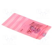 003-0002 Protection bag; ESD; L: 152mm; W: 102mm; Thk: 75um; 100pcs; LDPE; pink Z287rzPi8QKZQ8U4qQxIAYyhVVGFZ9gQSxsmXaJg9o0