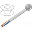 TS0029 Wire; YTKSY; 2x2x0.8mm; telecommunication; wire; Cu; white apY0DI0zAl66BMTTfSww6zX0aL9yGI381JvVGtZKSZU