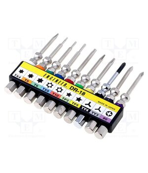DR-18 Tools set: screwdriver bits; Holder: C6,3mm; 1/4"; 10pcs. 0bYB8RSjJPyVu_F-c9k8cHTPOZp3VVnoXdaQI4geqUk
