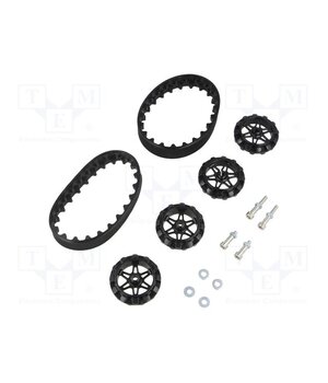 22T TRACK SET - BLACK Tracks; Kit: 4 wheels,nut x2,washer x2,screw x4; black; Ø: 35mm RLajb8EeQ_ILngG9UwfN-ldYrX460dnI3OWigbB0UB0