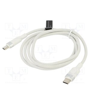 TRDWF Cable; USB 2.0; USB C plug,both sides; nickel plated; 1m; white bTwbNImGVya-zwSgE5P_2t4BGsFLJUxlPEOQlfNtl20