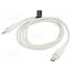 TRDWF Cable; USB 2.0; USB C plug,both sides; nickel plated; 1m; white bTwbNImGVya-zwSgE5P_2t4BGsFLJUxlPEOQlfNtl20