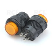 Push-button switch, ON-OFF, 3A 250VAC, M16, with 12V yellow LED indication