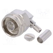 J01020A0035 Connector: N; plug; male; angled 90°; 50Ω; soldering,crimped; PTFE wy1NoWctRvTNN1yuPMQ77VLbJmfK-yllBRv40Fsxudk