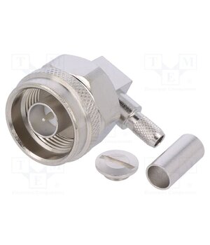 J01020A0035 Connector: N; plug; male; angled 90°; 50Ω; soldering,crimped; PTFE wy1NoWctRvTNN1yuPMQ77VLbJmfK-yllBRv40Fsxudk