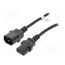 95287 Cable; 3x1mm2; IEC C13 female,IEC C14 male; PVC; 3m; black; 10A pLMoA7OKMbBIpofpSHXMGWzC2xpE119R5v6lNfL1qvo