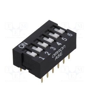 A6E-6101-N Switch: DIP-SWITCH; Poles number: 6; ON-OFF; 0.025A/24VDC; Pos: 2 OlU-ReB_upt6Cpl6HfMSQtEGYGXZI6MKQfOQ0YkDls0