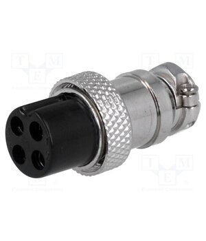 VG04010 Connector: microphone; plug; female; PIN: 4; for cable; straight L1in56LTsKIqaSbLoq5tXyuXOu4IczymFfKIZ9iFMZ4