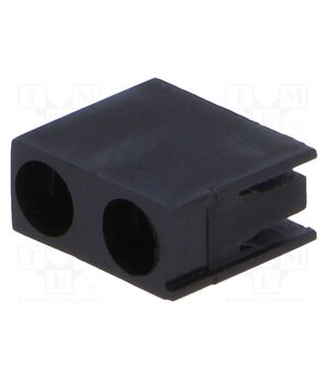 FIX-LED-307 LED housing; 3mm; polyamide; angular; black; UL94V-2; H: 9.6mm UO3_FtHsMna7MIsBxOpZQhgoPTHDZBD7dTiMPWRsKo0