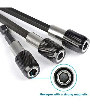 Skrūvgriezis pagarinājuma stienis 1/4" HEX, komplekts 3 gab. (60/100/150 mm)

 IRAD061+1.jpg