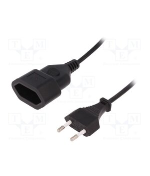 CP124 Extension lead; Sockets: 1; black; 3m uk4P-Vni8JN5XzfokvqewUcN9MUq4B1yWrnwCbte7pY