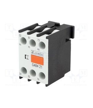11G48421 Auxiliary contacts; screw terminals; front; Contacts: NC + NO x2 g1v5ejKCVbO_1dR3ZOJi69tgQhCg653GXqVN7ssrXlU