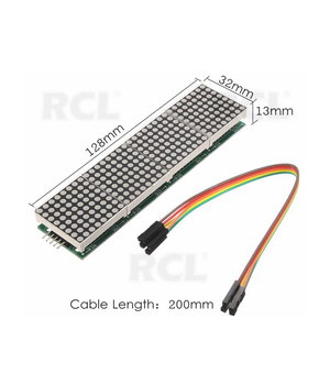 Dot Matrix modulis MAX7219 4-in-1 displejs Arduino, sarkans

 ABMAX7219_4.jpg