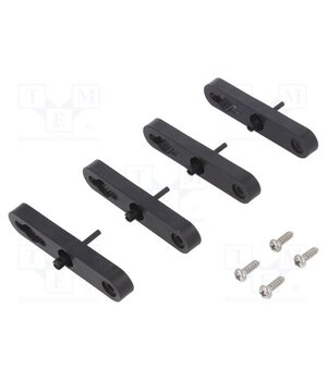 72002001 Set of wall holders; L: 95mm; W: 20mm; H: 10mm; black; GEOS gN-unDHEbbvCS3IAJNZP6Vy8MhtXowM-w6H4iuN_w38