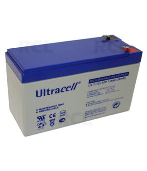 Uzlādējama baterija SLA UL7-12, 12 V, 7 Ah, 151 x 65 x 94 mm, Ultracell

 BA127U.jpg