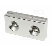 MAGNET Neodīma NdFeB, 40x15x5 ar diviem 5 mm caurumiem

 CPM40155M.jpg