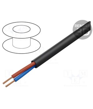 H03VV-F/2X1.50BK Wire; H03VV-F,OMY; 2x1.5mm2; round; stranded; Cu; PVC; black; 300V 4kAVmfz2Q6sk1OaYNifW4LMVOisg53VJQmlJ-lECR6I