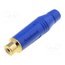 ACJR-BLU Connector: RCA; plug; female; straight; soldering; blue; for cable Ify0q59dBcur24LnlE6paWTfoZ4a0WPmsQuZAwTplww