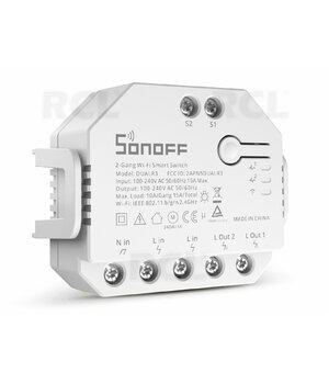 SMART SWITCH Sonoff Dual R3 Wi-fi, 2 kanālu 230V 2x1650W

 ABESP016.jpg