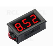 VOLTMETER - MODULE 0.36" LED red, DC 0-100V, with housing, 3 wires