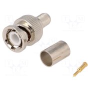 H3101C COPPER Connector: BNC; plug; male; straight; 75Ω; crimped; RG6; for cable LwONUW5kiOHIwpozVV7GPuw2chMT1coay7x7qtADY2U