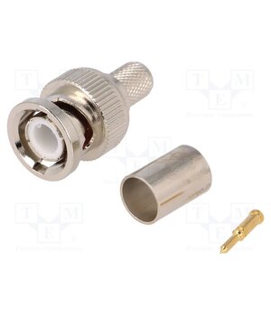 H3101C COPPER Connector: BNC; plug; male; straight; 75Ω; crimped; RG6; for cable LwONUW5kiOHIwpozVV7GPuw2chMT1coay7x7qtADY2U
