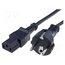 6052.0026 Cable; 3x1mm2; CEE 7/7 (E/F) plug,IEC C13 female; PVC; 5m; black cjz217JhUDBFvY05iovBgj16t8Frb0VhXa3SDlhhC4w