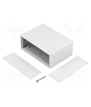 KM-35B GY Enclosure: with panel; X: 89mm; Y: 65mm; Z: 36mm; ABS; grey LI2DLP5-MlFgkhJflvzfvY-6pU9aw72-R1HaVk9hzW4