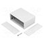 KM-35B GY Enclosure: with panel; X: 89mm; Y: 65mm; Z: 36mm; ABS; grey LI2DLP5-MlFgkhJflvzfvY-6pU9aw72-R1HaVk9hzW4