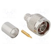172166 Connector: N; plug; male; straight; 50Ω; crimped; for cable; PTFE gM_C77feriEIWiMa3Cu0Z60LxyhKGyy7nuECs_TIh1g