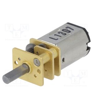 15:1 MICRO METAL GEARMOTOR LP 6V EXT.MOT Motor: DC; with gearbox; LP; 6VDC; 360mA; Shaft: D spring; 860rpm Wi_zX9S87cKmwbHrXGnkR5kwC_DkK6ZojjC1hec2FVM