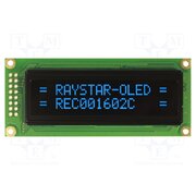 REC001602CBPP5N00100 Display: OLED; alphanumeric; 16x2; Dim: 85x36x10mm; blue; PIN: 16 c4X8bcozw65M4L4P84XmkVFx29q7iIiSqTMdV9vhCIQ