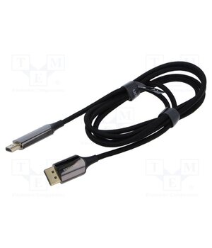 HFPBAC Cable; DisplayPort plug,HDMI socket; textile; 1.8m; zinc alloy 888PkcaJVcnHrLQcFwqwHcFBQDytLBrLecjHQ5L0ytY