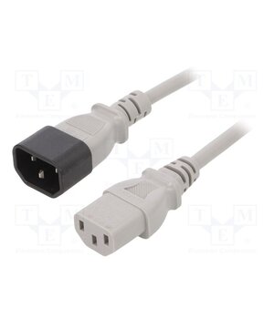 LT-602+501 H05VV-F 1.0/3C GRY 3M Cable; 3x1mm2; IEC C13 female,IEC C14 male; PVC; 3m; grey; 10A 6z8WmqZPXojq81ghMwxHQmO6QeFzgIIJusepDmEMMco