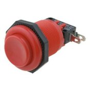 PUSH BUTTON SWITCH 10A / 250VAC, red, R=28mm