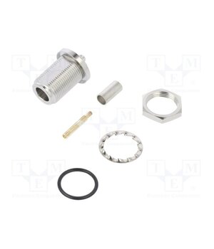 J01021A0147 Connector: N; plug; female; straight; 50Ω; crimped; for cable; PTFE sWnFRleHLziQkrnce77kfxTHA4JmsG2pYECtBPUK0nc