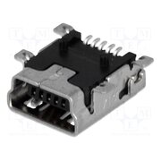 1734035-1 Connector: USB B mini; socket; on PCBs; SMT; PIN: 5; horizontal RxlA5SoZlouuTUCwikMNSvRKymrKJU6sWGRFZ56vq0o