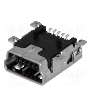 1734035-1 Connector: USB B mini; socket; on PCBs; SMT; PIN: 5; horizontal RxlA5SoZlouuTUCwikMNSvRKymrKJU6sWGRFZ56vq0o
