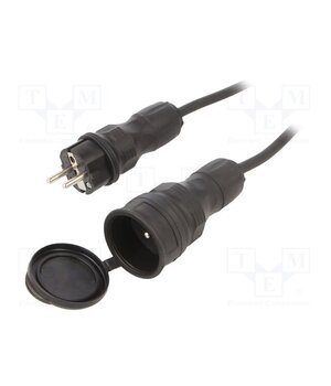 W-99147 Extension lead; 3G2.5mm2; 10m; rubber; black; Sockets no: 1; 16A zt7LeJkK_EPFrqqGGHjsv2eptARycxJSGm_WT-V1PdQ