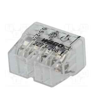 2273-208 Quick splice; 2273; 24A; 450V; spring clamp; grey; L: 16.5mm; ways: 1 3p1ZqpxCe7nG23yISY1GokF4Nt187UEMBfjSUjdfkKE