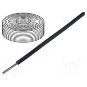 TEL-0030-100/BK Wire: telecommunication cable; flat; 2x28AWG; stranded; black uiZaaBSrcpr9LQYC8s0gNumBmV9kdDWuTxfJkn8BHcI
