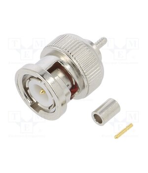 112516 Connector: BNC; plug; male; straight; 50Ω; crimped; for cable; POM 0dM_jbypGG34FjJdBPc-sTZk-gMDMVpfDb46ixnAADE