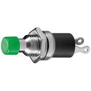PUSH BUTTON SWITCH OFF-(ON), 3A 125VAC, green