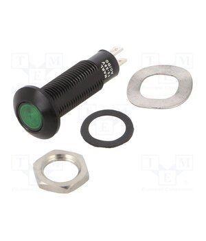698-532-63 Indicator: LED; flat; green; 12÷28VDC; 12÷28VAC; Ø8.1mm; IP67 8tPE8MpKthIDOHuTbif12Fnk5HTzrwdzWhL6goBZs60