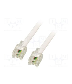93065 Cable: telephone; RJ11 plug,both sides; 15m; white; Core: CCA Qiv5Do-GAvlYMIAbEK_Lzt9r87ZCRbwoZPDWODVff6M
