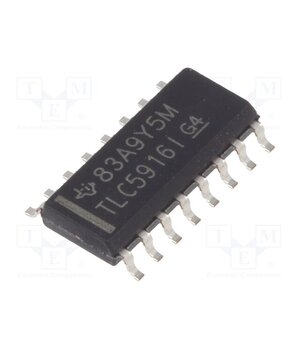 TLC5916ID IC: driver; LED driver; SO16; 20V; Ch: 8; thermal protection; 120mA q64pGtW1E6xnHzHNfqW1qkY9awGVw8fzdY3Y0Ux6aVg