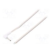 DC.CAB.0301.0150 Cable; 2x0.5mm2; wires,DC 2,35/0,7 plug; angled; white; 1.5m qM-BZTZ6BocMUNyVHglc5NXILxiiaWFrlW1uZl82qsQ