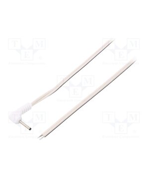 DC.CAB.0301.0150 Cable; 2x0.5mm2; wires,DC 2,35/0,7 plug; angled; white; 1.5m qM-BZTZ6BocMUNyVHglc5NXILxiiaWFrlW1uZl82qsQ