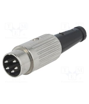 610-0510 Connector: DIN; plug; male; PIN: 5; 240°; straight; for cable; 34V; 2A _bm-4iKKLSmaHHcUQnvl73ouLZWsCFn6faDBFGCo4PU